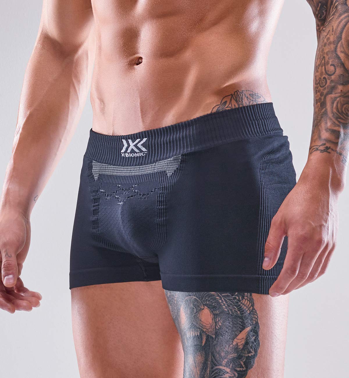 X-BIONIC Energizer 4.0 Boxers Légers pour Homme - sous-vêtements de Sport de Haute Technologie pour Une Performance et Un Confort accrus dans Toutes Les activités - Noir/Blanc, M
