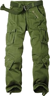 AKHlKING Women's Cargo Pants Work Camo Cotton Casual Combat Wild Outdoor Ripstop Trousers with 8 Pockets