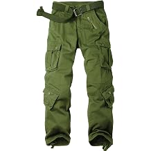 AKHlKING Womens Cargo Pants Work Camo Cotton Casual Combat Wild Outdoor Ripstop Trousers with 8 Pockets