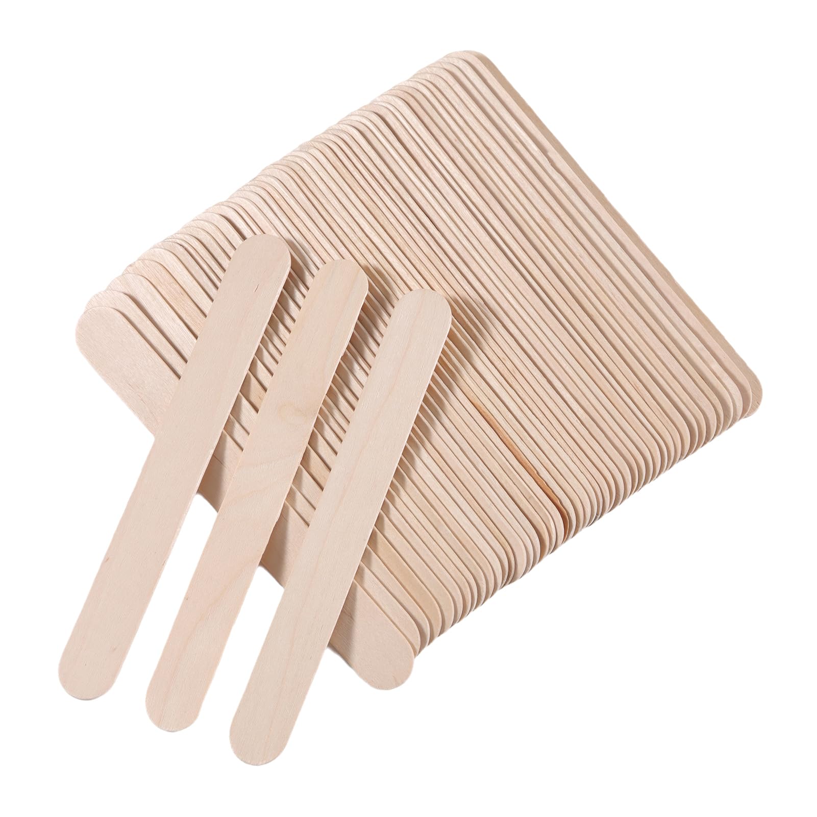 500 palitos de madera para manualidades de 5.91 pulgadas de largo, palitos de helado de madera natural para manualidades de madera, palos jumbo, suministros de depilación y encerado, proyectos de arte