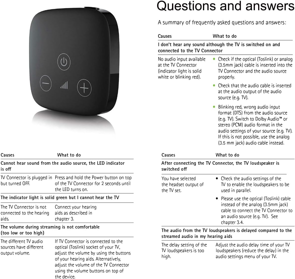 Hearing Aid Accessory Phonak TV Connector for Hearing Aid Streamer Streams TV and Music