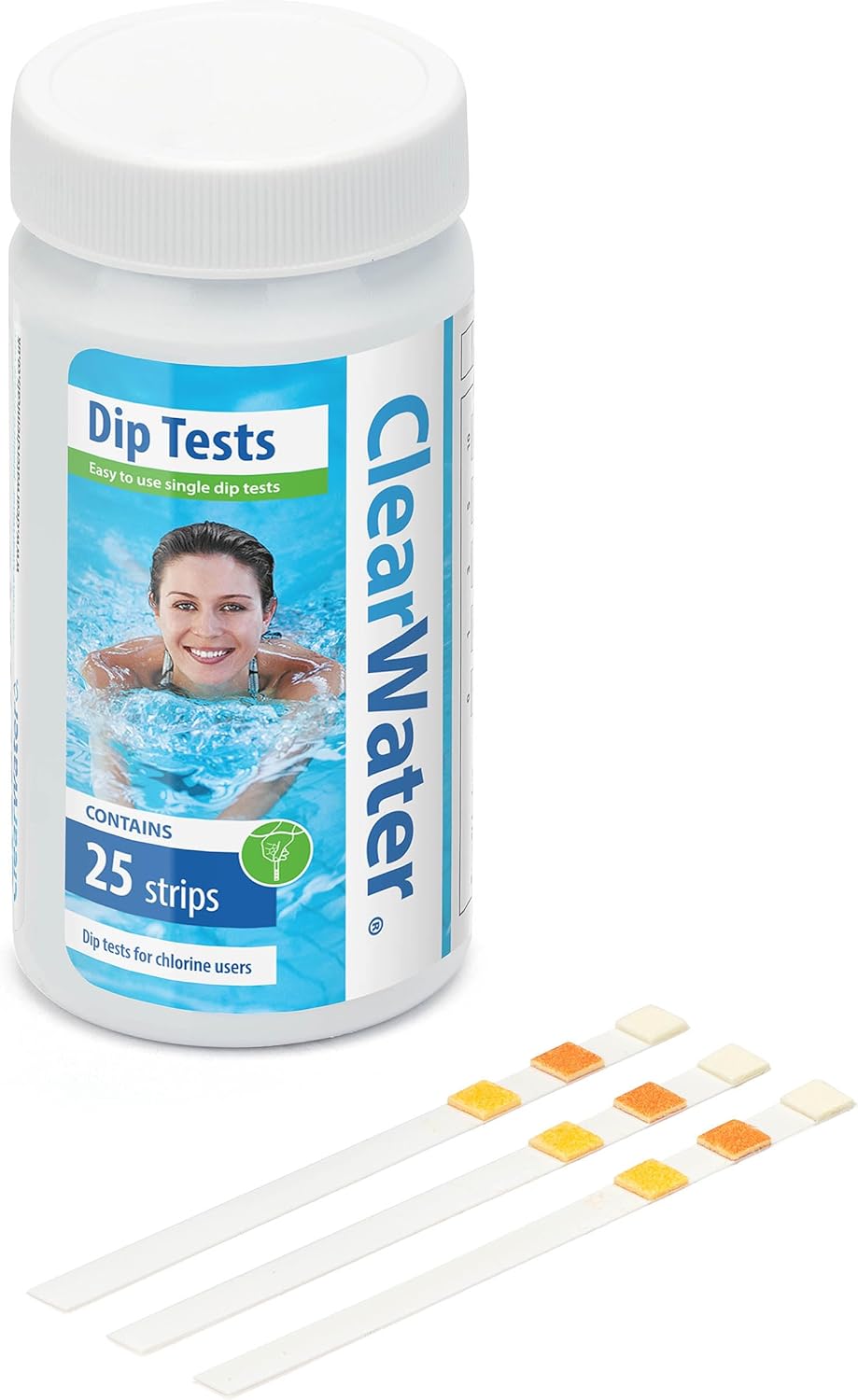 Clearwater Hot Tub, Pool and Spa Test Strips x 25 3 in 1 Measures