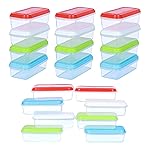 ARSUK 8OZ Small Food Containers with Lids 16 Pack - Reusable 1 Cup BPA Free Plastic Storage Containers for Snacks, Leftovers, Portion Control & Meal Prep - Leakproof, Microwave, Fridge & Freezer Safe