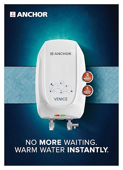 anchor by panasonic Venice 3L 3Kw Instant Water Heater White Wall