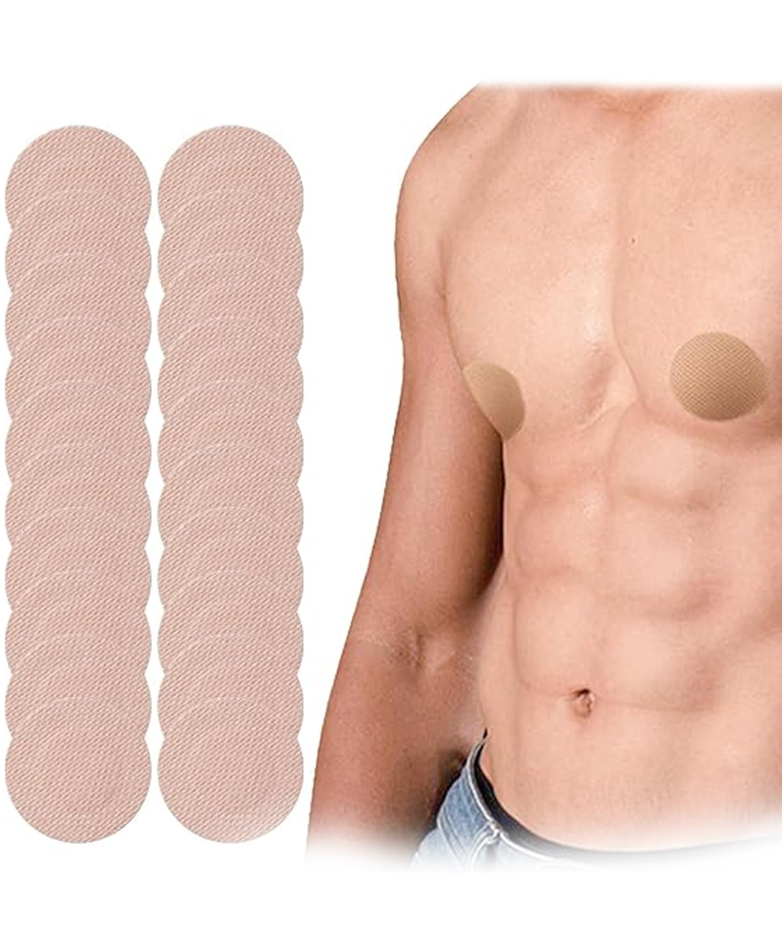 80Pcs Patch Cover for Men, Breast Pads, Patch for Men Running Suitable for Sports Activities, Fitness Exercises, Daily Activities Yellow