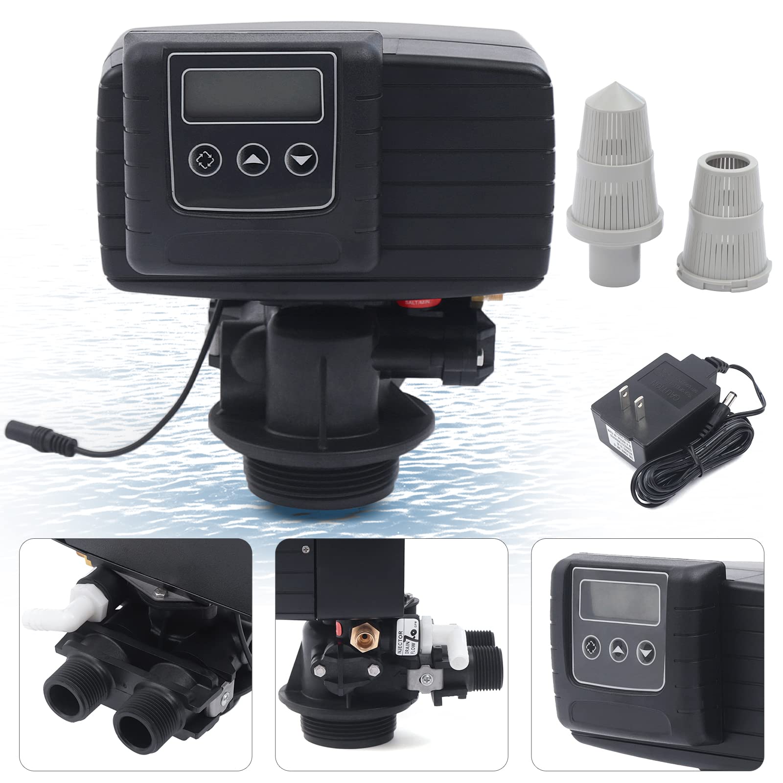 Lidhujnk Timer Valve Water Softener Valve Replacement Head, 5600SXT Whole House Water Softener Meter Valve Digital Filter Control Valve for Filter Softener