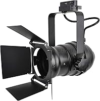 Vista 1 de TRK9000 Industrial Track Lighting Head, Theater Style with Flippers, Studio Track Lighting for Showroom, Uses PAR30, A19 or ST64 Bulbs E26 Base, H