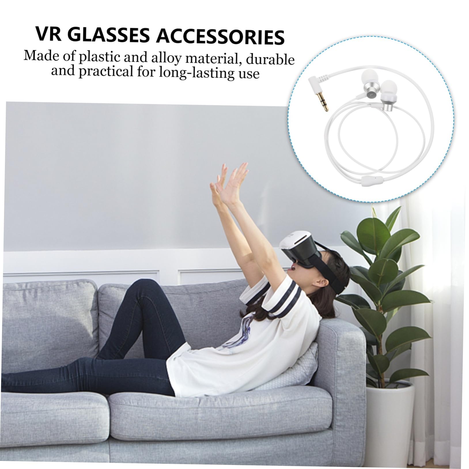 OSALADI 3piezas Auriculares In-Ear para Diseño Ergonómico y Ligero Sonido Estéreo De Graves Potentes Accesorios para Gafas VR Uso Práctico y Cómodo