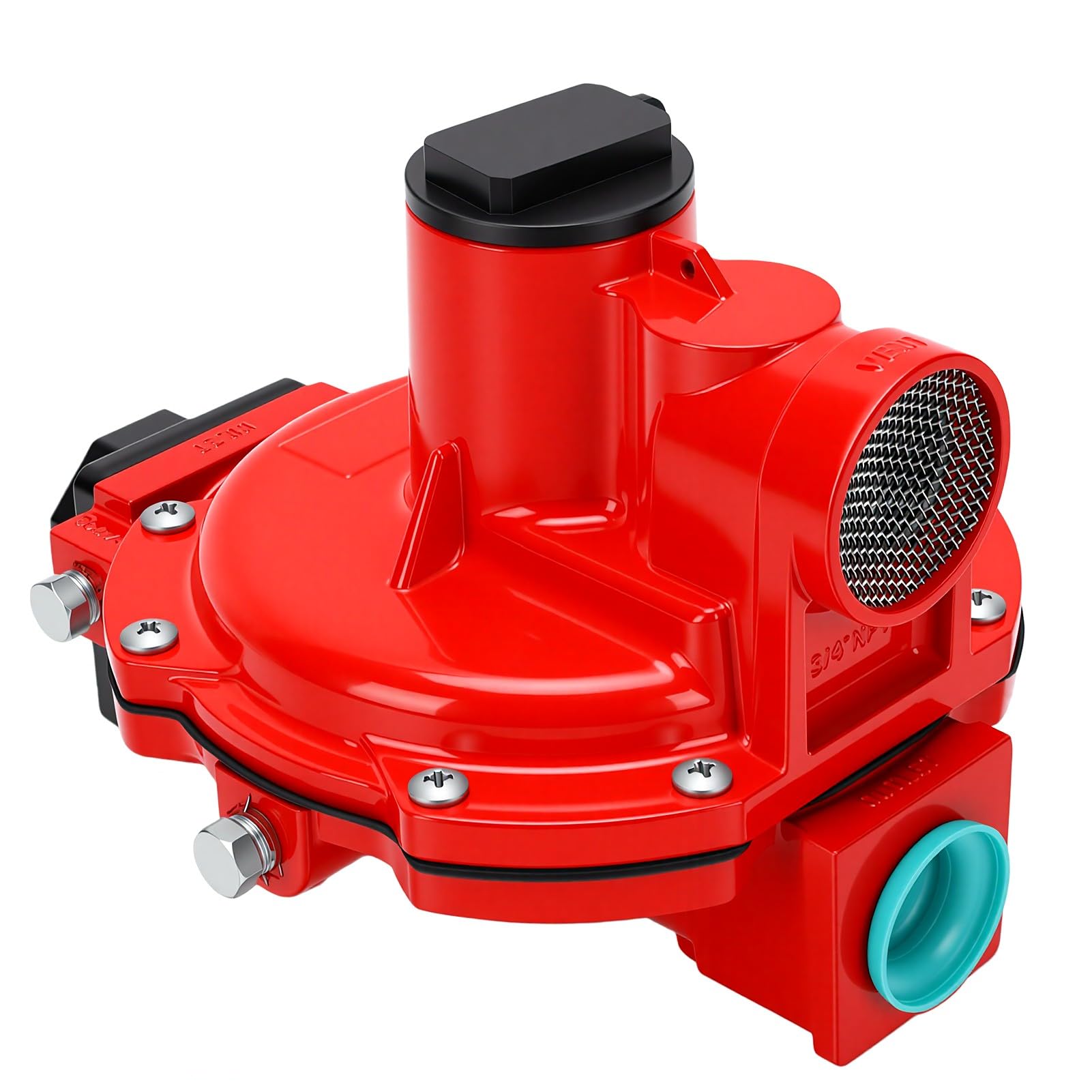 Karlak Regulador de Presión de Gas Natural Ajustable para Sistemas Industriales Comerciales Residenciales, Salida Entrada NPT 3/4 Pulgadas, Construcción Hierro Fundido, Caudal 18-30 Nm³/h