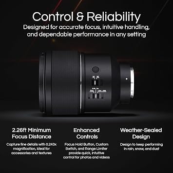 Rokinon IO13518 AF 135mm F1.8 Telephoto Lens for Sony E