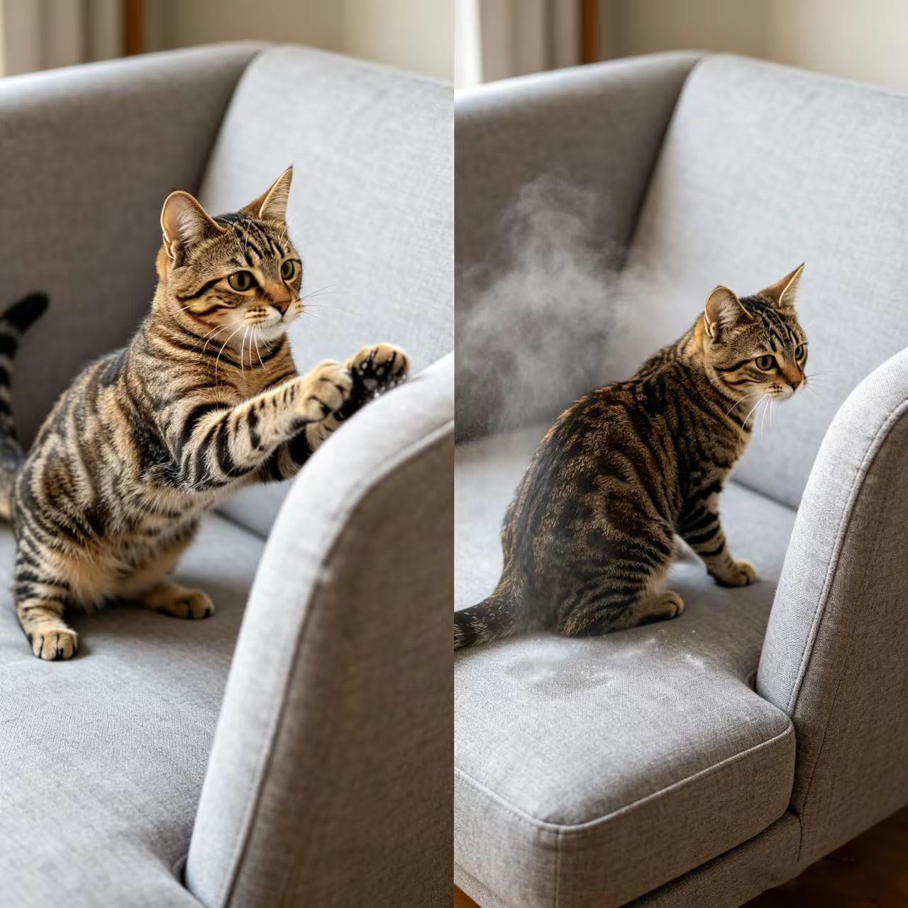 Cat Deterrent Spray Natural Anti-Scratch Cat Spray, Effective Cat Scratch Furniture Protector Stay Away from Restricted Areas-for Pet Behavior(2pcs)