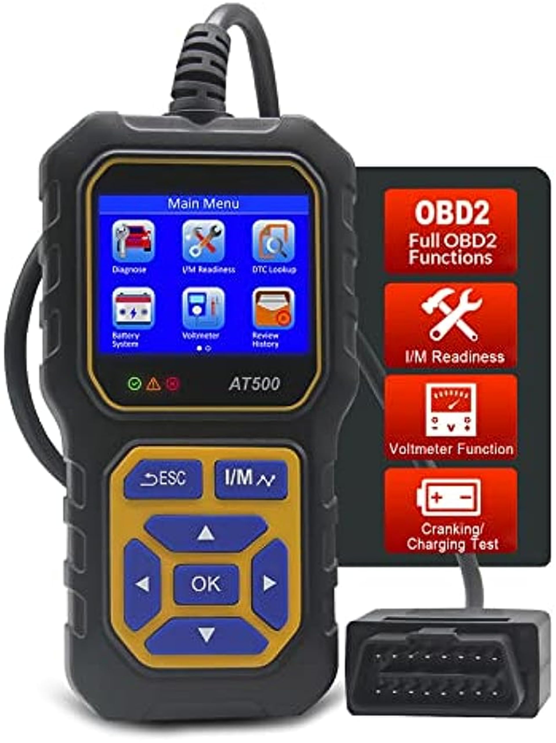 Majesun Car OBD2 Scanner Diagnostic Tool - Enhanced Live Data & Check Engine Code Reader for All Vehicles After 1996, EOBD/OBD2 Scanner for Cars & Trucks