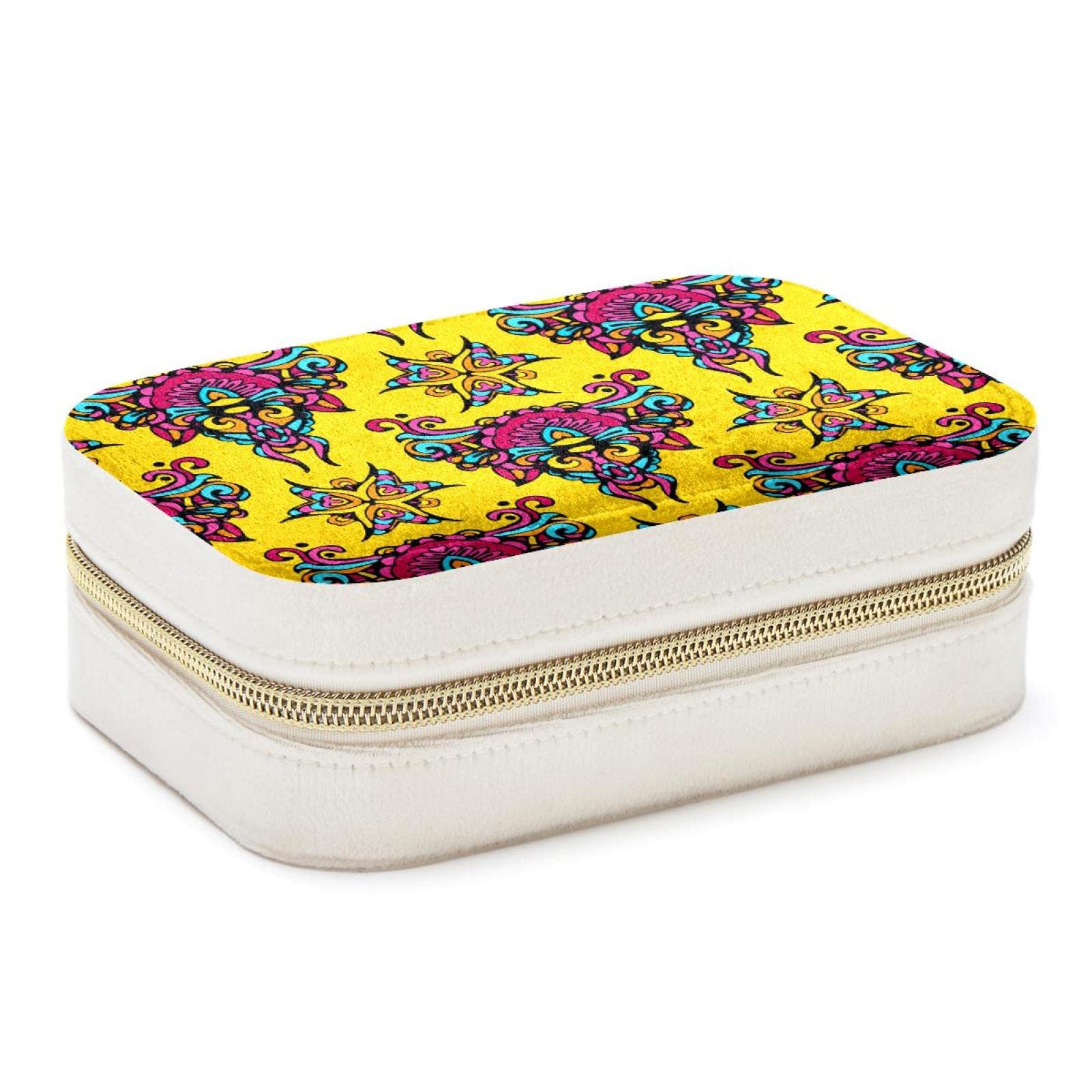 Boîte à bijoux de voyage portable pour boucles d'oreilles et bagues de fille