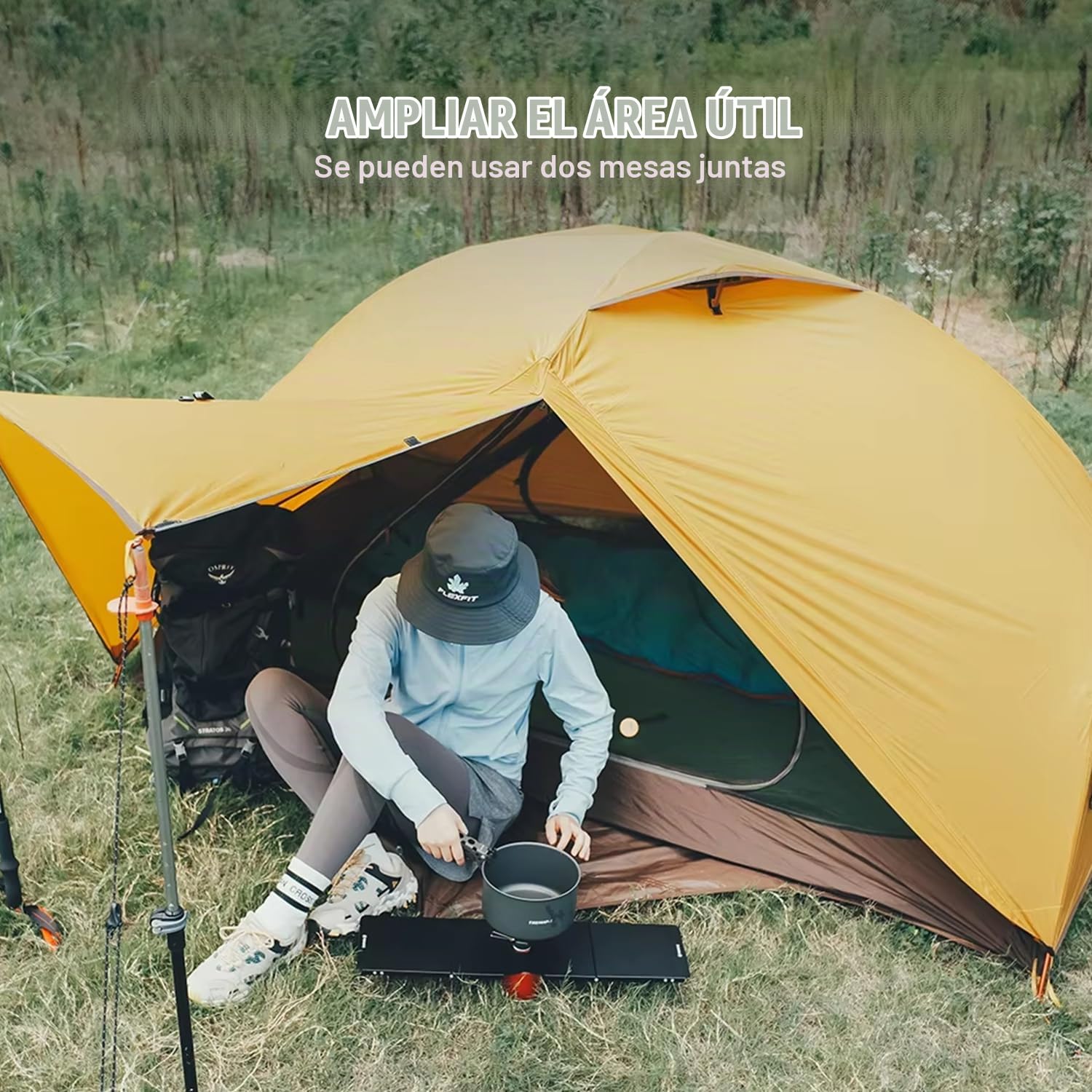 Fire-Maple Petrel Mesa Plegable Ultraligera, Mesa de Camping de Aleación de Aluminio Compacta para Salidas en Solitario, Senderismo y Acampada Silvestre, Pesa Solo 191g