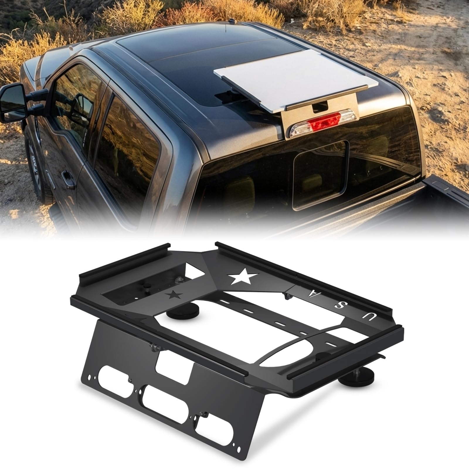 Photo 1 of Starlink Gen 3 Mount for Ford F150 2015+, Starlink Gen 3 Roof Mount, Third 3rd Brake Light Magnetic Cab Mounting Kit for F250-F550 2017+, Four-Sided/Rubber Protection