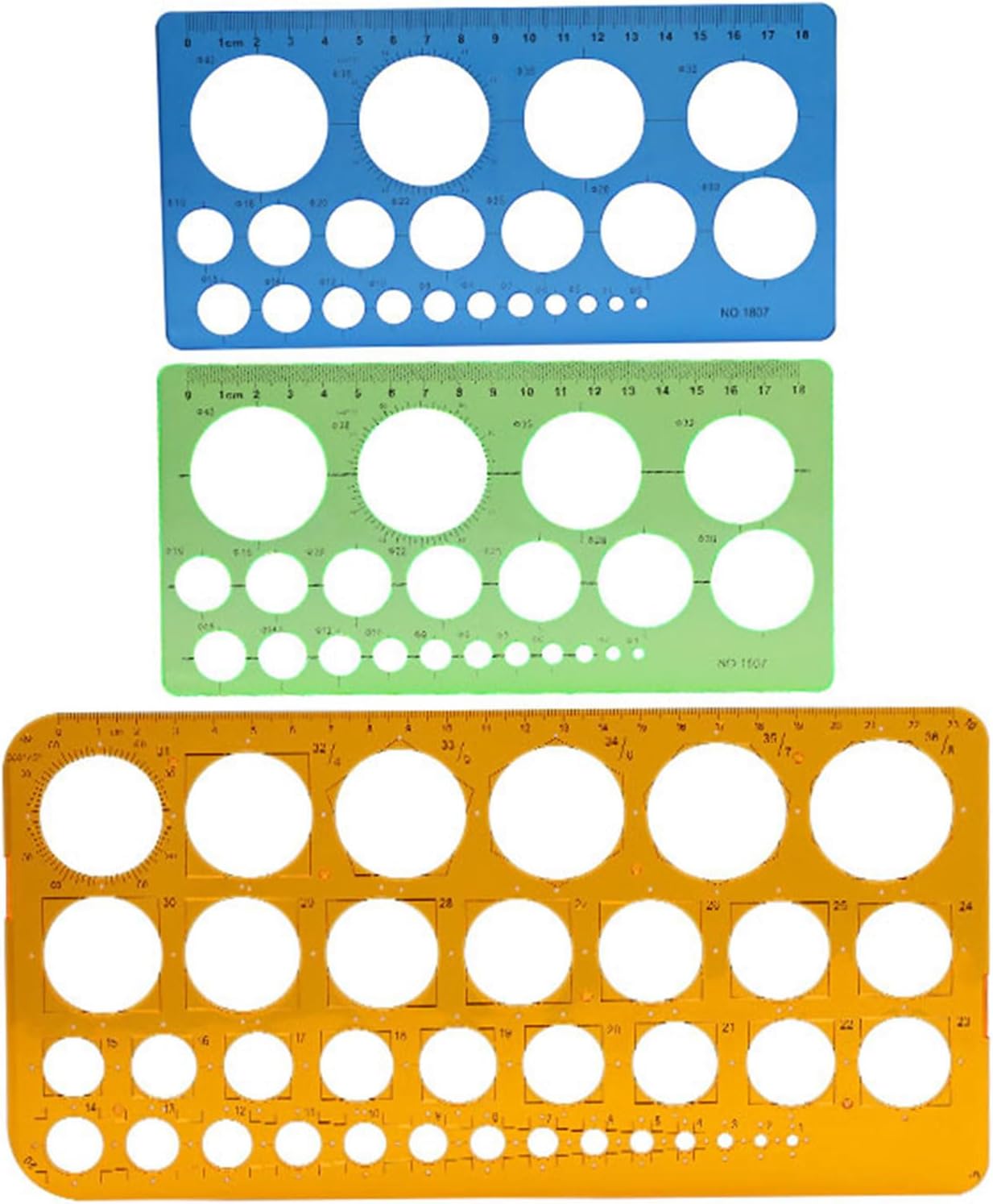 Circles Templates Measuring Circles Ruler Circles Stencil Geometry Ruler Office School Supplies for Building Drawing