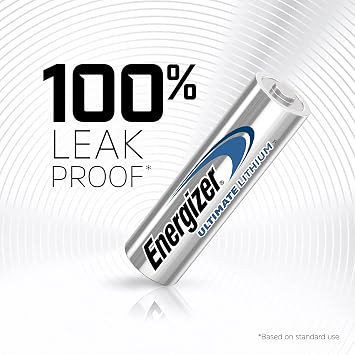 Energizer Ultimate Lithium AA Batteries (4 Pack) - World's Longest Lasting Double A Battery - Ideal For High Drain Devices - 100% Recyclable Plastic Free Packaging - 25 Year Shelf Life