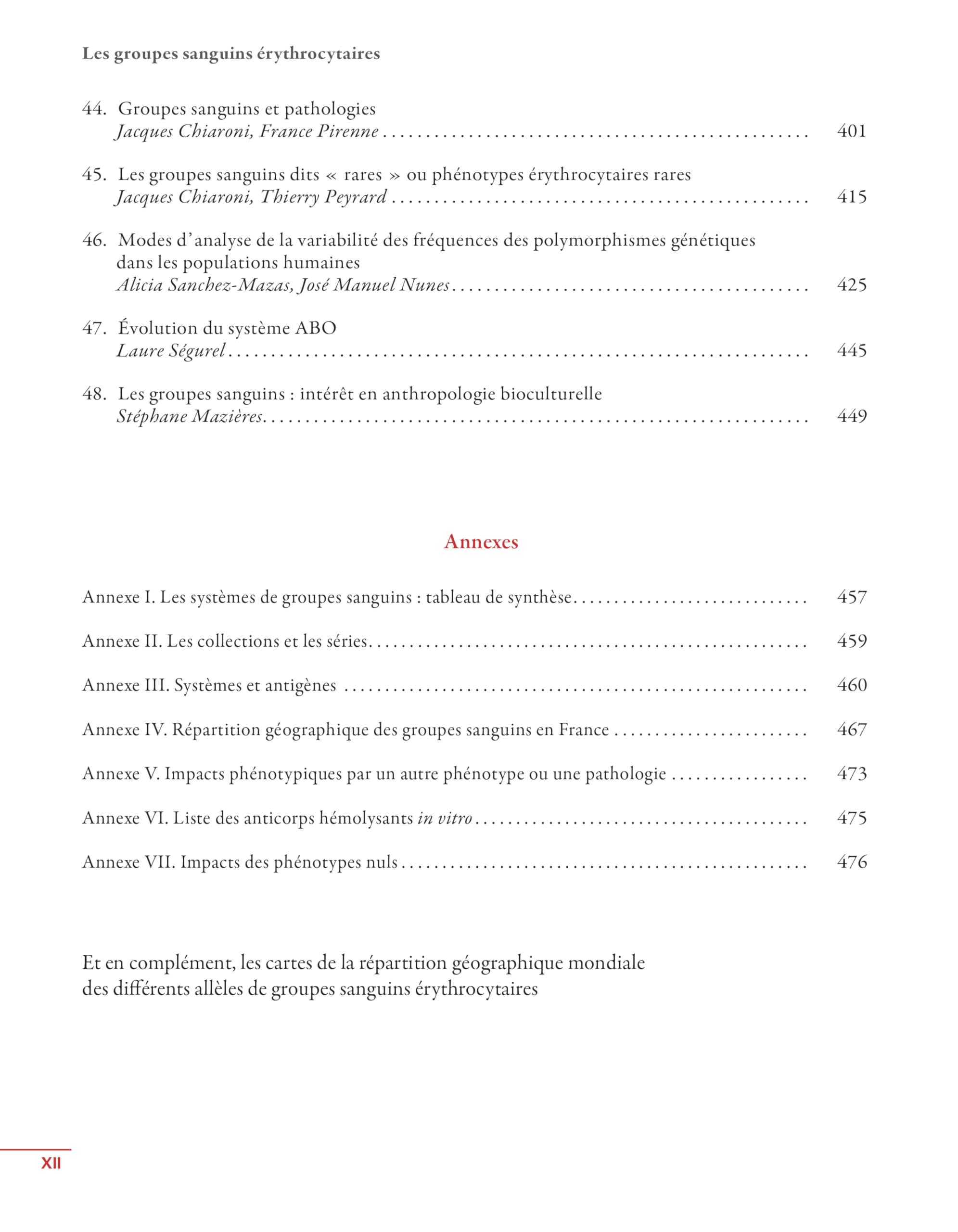 Les groupes sanguins érythrocytaires (2e édition)
