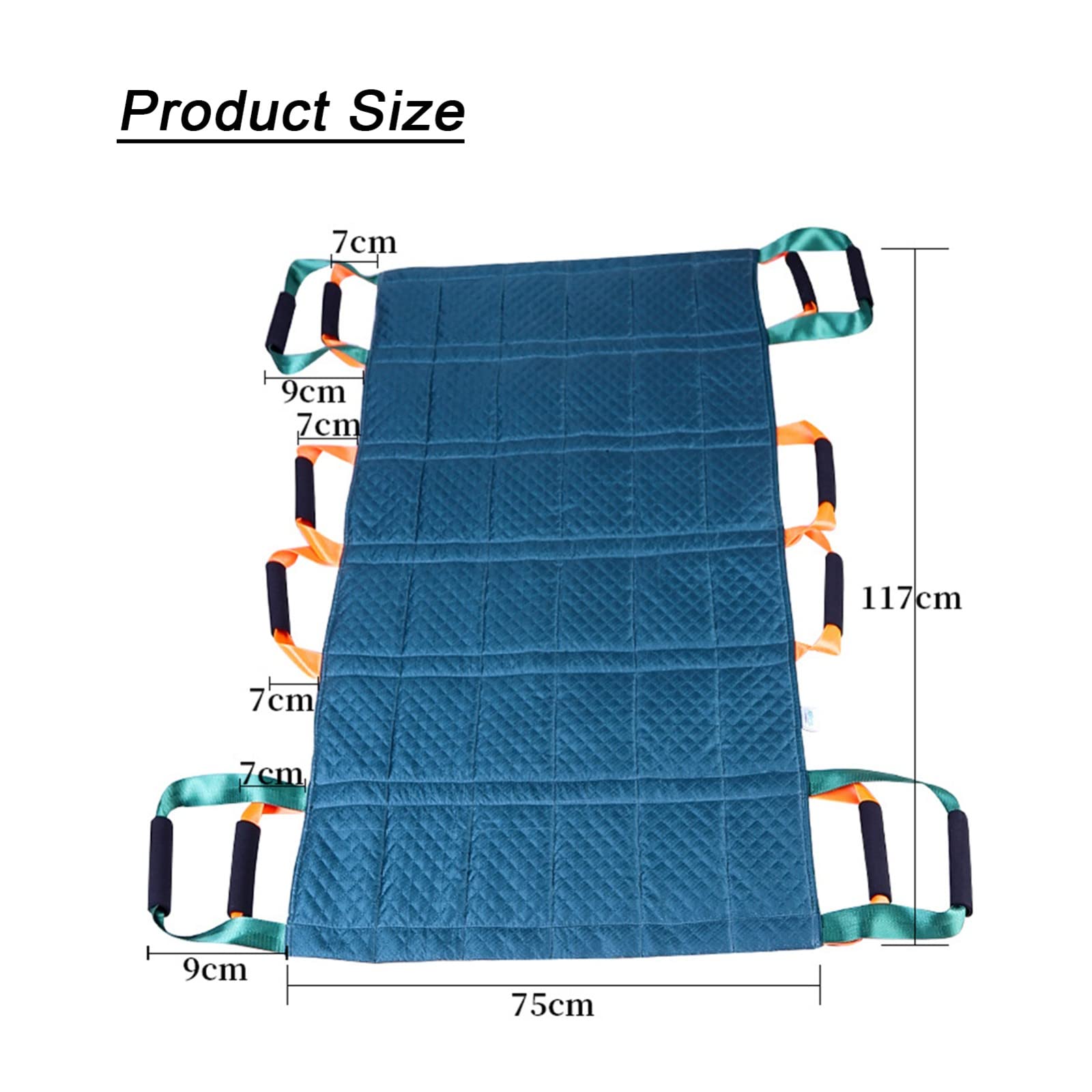 Sábana de Transferencia con Asas,Manta de Transferencia,Cinturón de Transferencia para Paciente Lavable Almohadillas Incontinencia,Herramientas de Atención Domiciliaria y Hospitalaria,120kg
