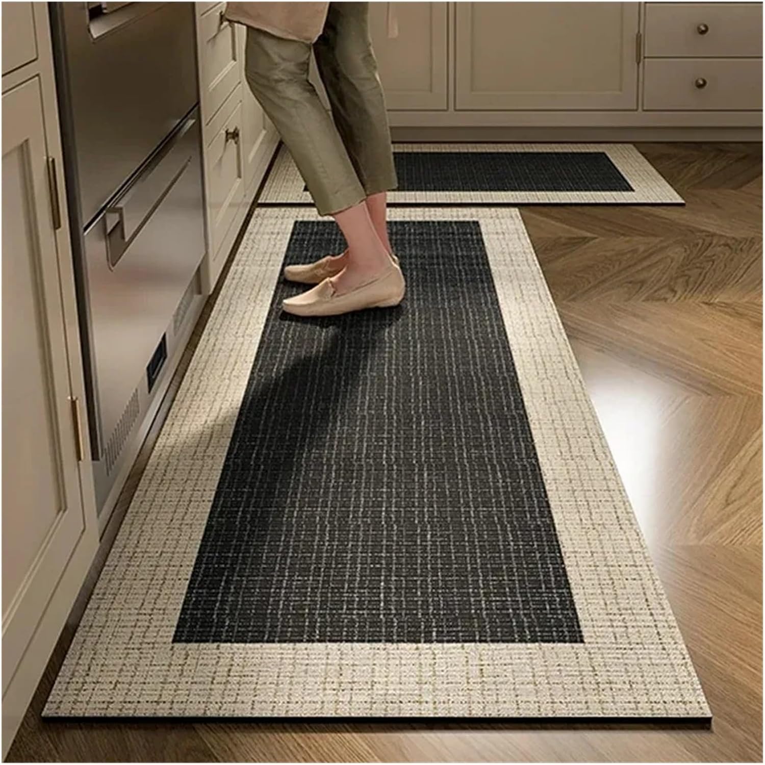 Carpet for Kitchen Rug PU Waterproof Floor Mat Non-Slip Long Carpets Oil-Proof Foot Mats Home Decoration Rugs for Kitchen, Floor, Office(Color 11,1pc 160x230cm)
