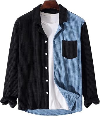 PAODIKUAI Men's Retro Short Sleeve 