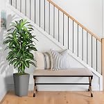 Plante de Dracaena artificielle intérieure 5FT - Faux arbres avec planteur gris - Faux Yucca Plancher de faux arbres en pot - Arbres artificiels pour le bureau intérieur
