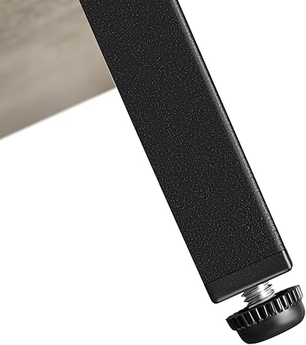 Miniatura 9 de Topeakmart Juego de 2 mesas auxiliares industriales con estantes de almacenamiento para sala de estar, mesa de sofá de 3 niveles, muebles