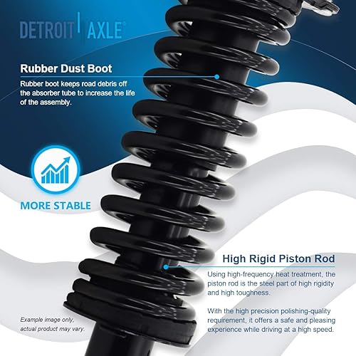 Miniatura 574 de Detroit Axle - Puntal delantero para Hyundai Sonata 2012-2014 2012-2015 Kia Optima, puntal lateral izquierdo con montaje de resorte helicoidal 2013