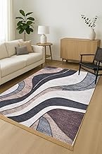 COZY FURNISH Modern Abstract Area Rug, 5 x 7 Feet, Multi-Color Marble Pattern, Living Room Carpet with Anti-Slip Backing (Multicolor02, 5X7(Inches))