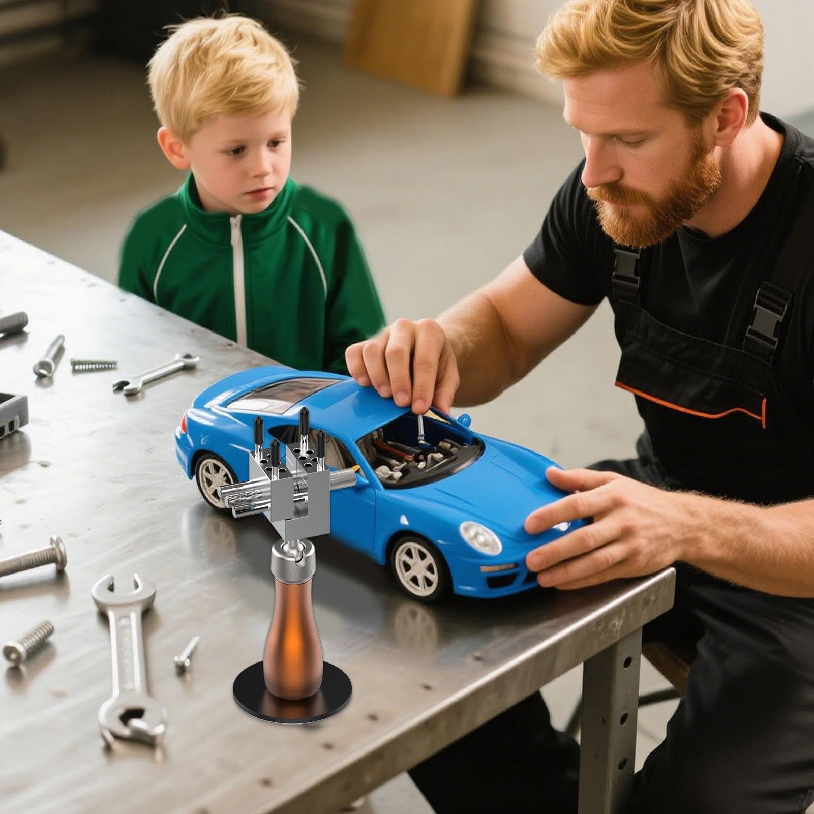 Mini,Pinza da tavolo per modellismo, base di lavoro portatile per | riparazione in metallo, per modellismo, produzione di gioielli, falegnameria, modellazione, riparazione elettronica