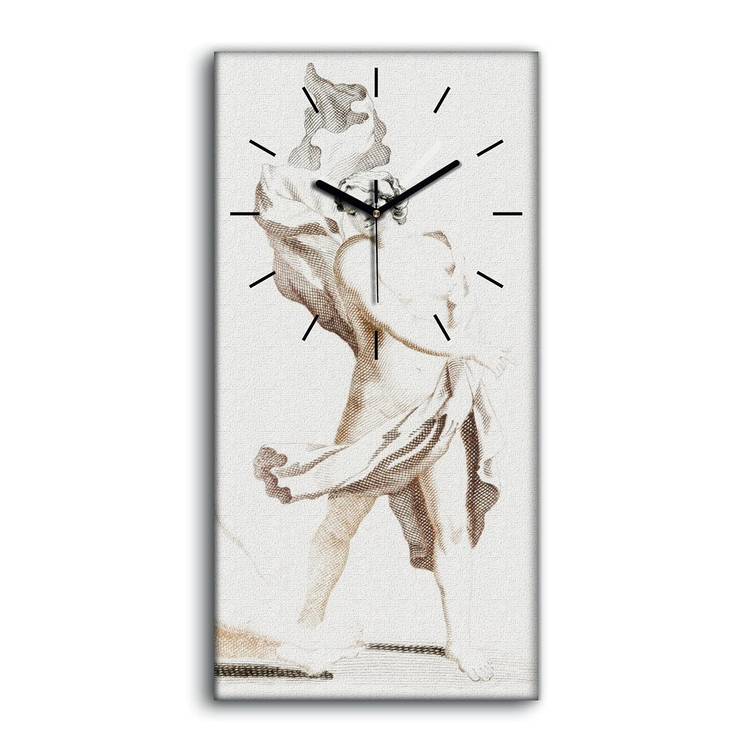 Horloge sur Toile Décoration Salon Moderne Coloray Image Antique 30x60cm