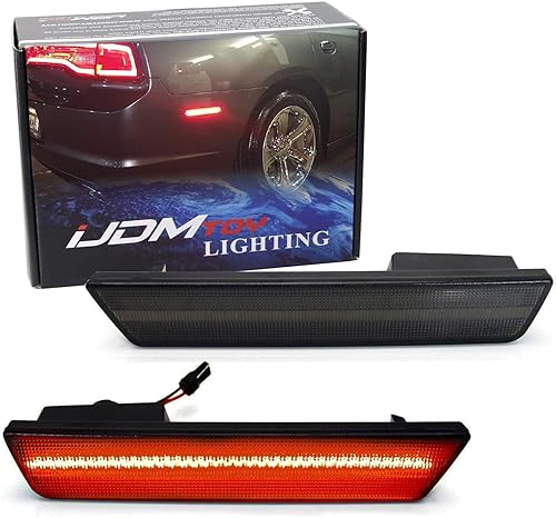 (2) Luces iJDMTOY con señalización lateral trasera y luces LED 36-SMD rojas para Dodge Challenger modelos 2008 a 2014 y Dodge Charger modelos 2011 a