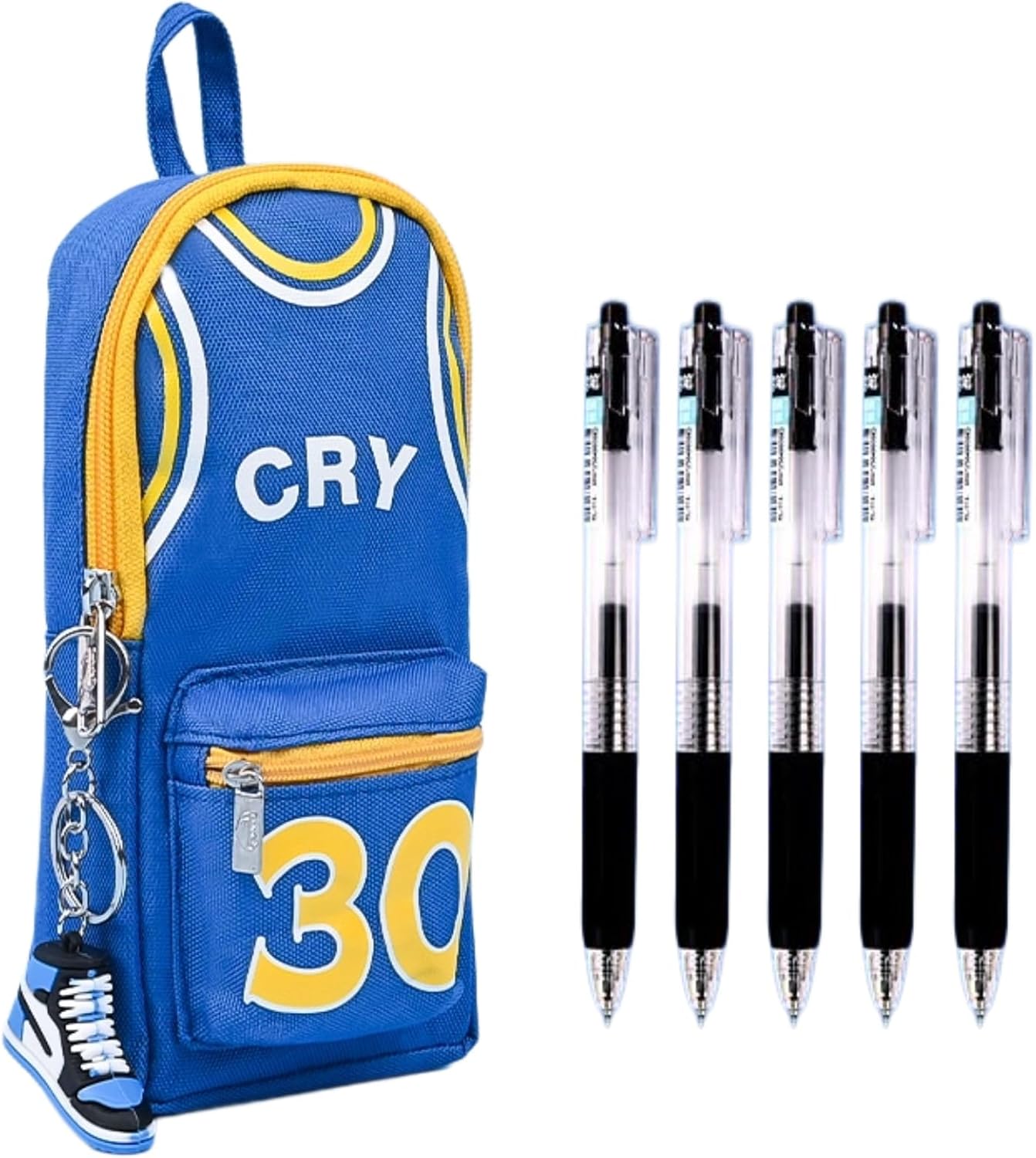 SIORTIO Pencil Pouch Basketball JerseyShaped Large