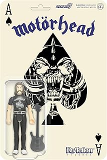 Super7 Motorhead Lemmy (Ace of Spades) Reaction Figure - 3.75" Motorhead Action Figure with Accessories Heavy Metal Collectibles and Retro Toys
