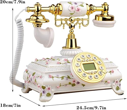 Miniatura 3 de Telephone Retro Old Fashioned Landline Phones with LCD Display & Redial Button for Office Home Living Room Decor Wonderful Gift