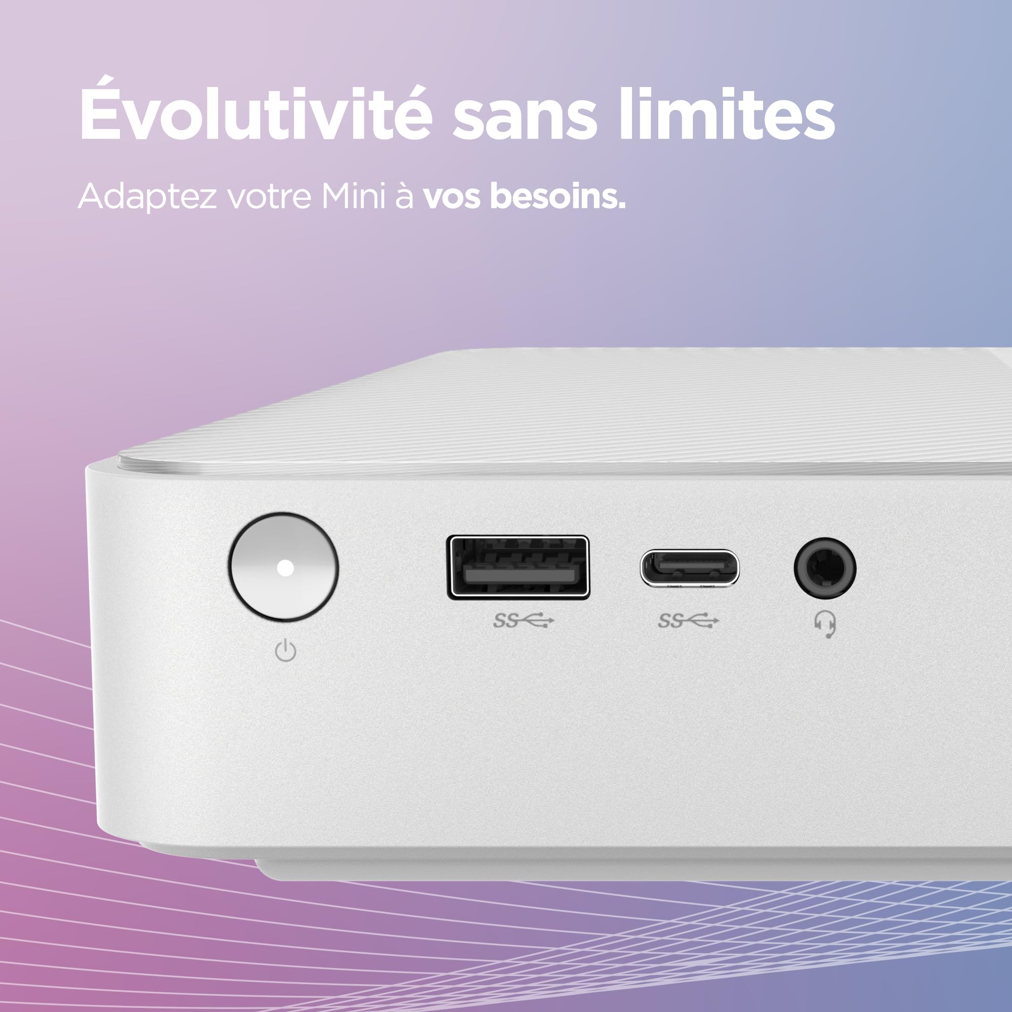 Lenovo IdeaCentre Mini 01IRH8 Ordinateur de Bureau (Intel Core i5-13420H, RAM 16Go, SSD 512Go, Graphique Intel UHD Intégrée, Windows 11 Home) - Gris