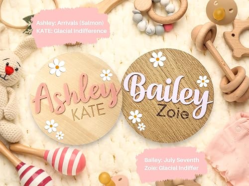Miniatura 5 de Personalized Baby Announcement Sign, Baby Name Signs for Nursery, Newborn Announcement Sign, Birth Announcement Sign, Announcement Board for New