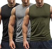 Men&apos;s 3 Pack Workout Tank Tops Gym Muscle Tee Bodybuilding Fitness Sleeveless T Shirts