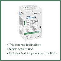 Vista 2 de McKesson TRUE METRIX Tiras de prueba de glucosa en sangre autocontrolables, 50 tiras, 3 paquetes, 150 en total