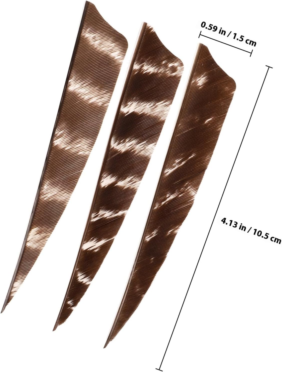 8pcs 4-inch Shield and Teardrop Genuine Turkey Plumage Arrow Fletchings Lightweight Replacement Archery Accessories for Practice and Target Shooting