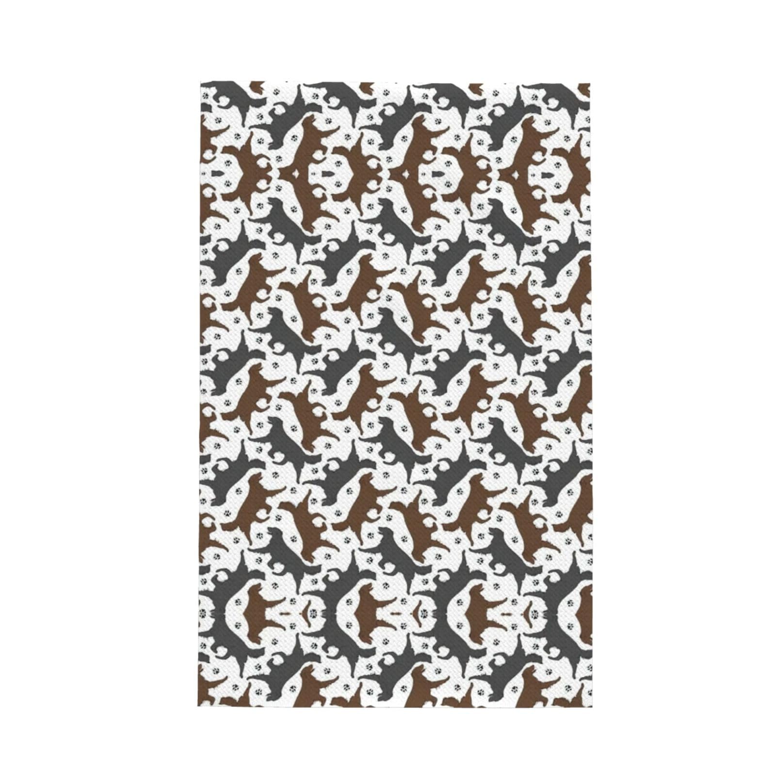 YUBVCF Trotting Flat Coated Retrievers Paw Printing Waffle Weave Kitchen Towels,16x26 Inches Dish Towels For Kitchen,Super Absorbent For Cleaning