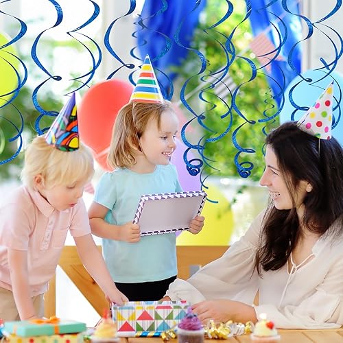 Miniatura 3 de 36 piezas de decoración de remolinos de techo para fiesta, serpentina de plástico colgante, decoraciones de remolinos para bodas, cumpleaños,