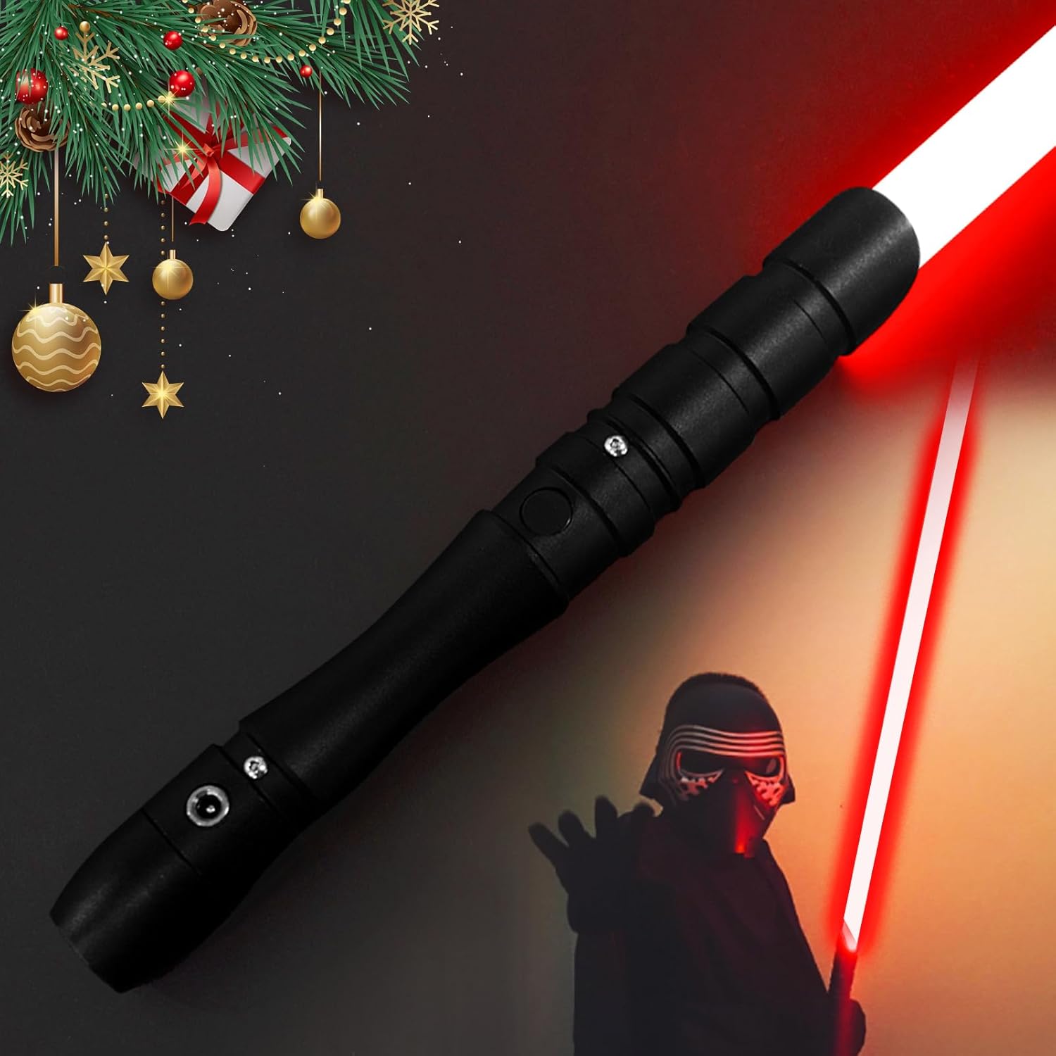 Lightsaber, Metal Duel Light Sabers,4 Sound Fonts,USB Rechargeable Light Swords with Loud Sound, Swing, Blaster,Adults Kids Cosplay Props Birthday Xmas Gift (38.2inch-Red)