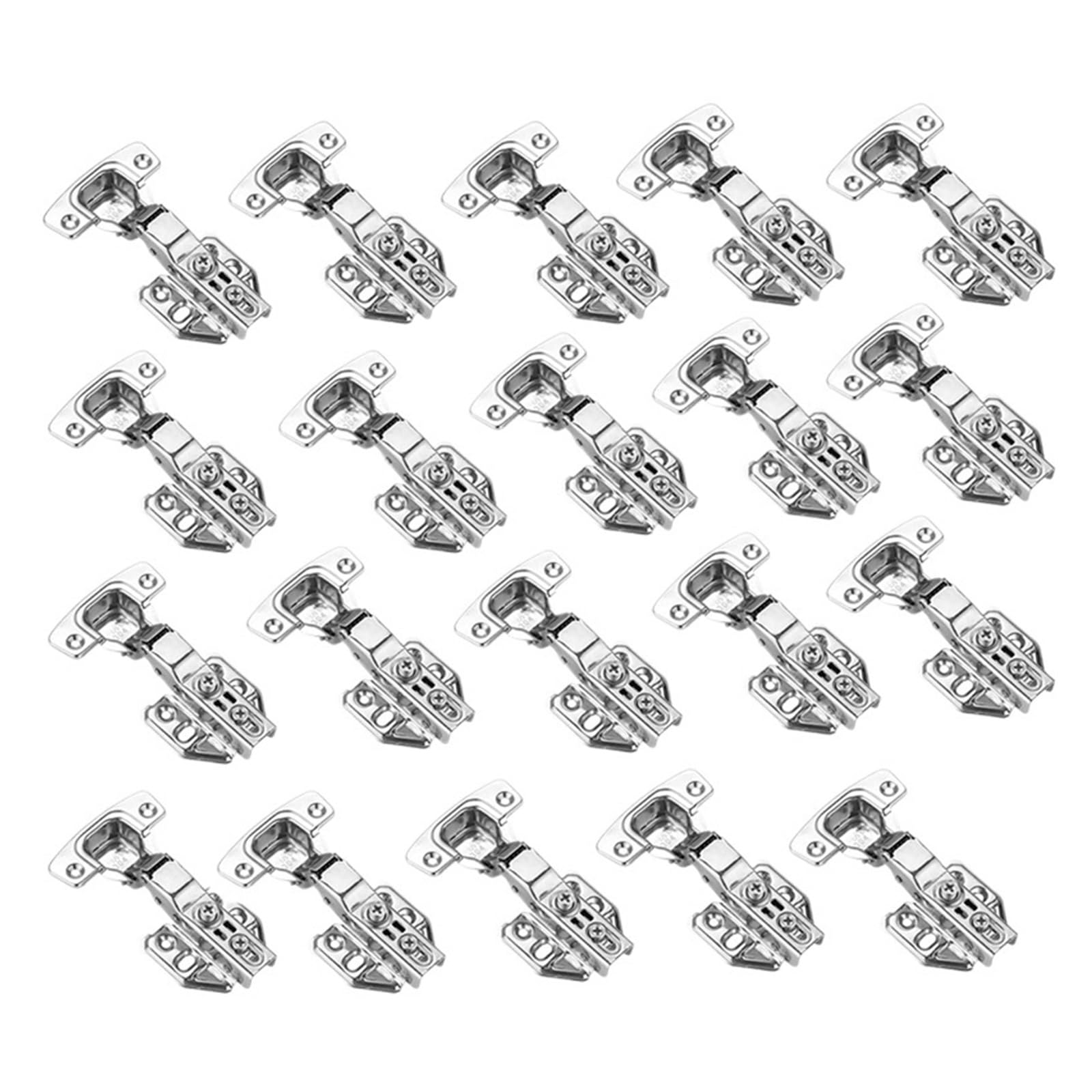 10/20 stücke Edelstahl Schrank Tür Scharniere Dämpfer Puffer Weiche Ruhig Kleiderschrank Tür Verdeckte Scharniere(20pcs Half Overlay)