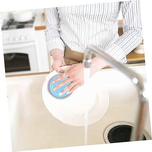 Miniatura 9 de LALAFINA 10 juegos de mango de cepillo de alambre limpiador doméstico parrilla plana utensilios de cocina no arañazos ollas cepillos de lavado