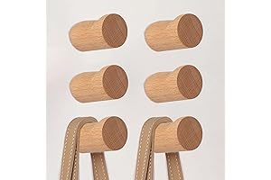Beech Wood Wooden Wall Hook Entryway Wall Mount, Decorative Modern Coat Hanger...