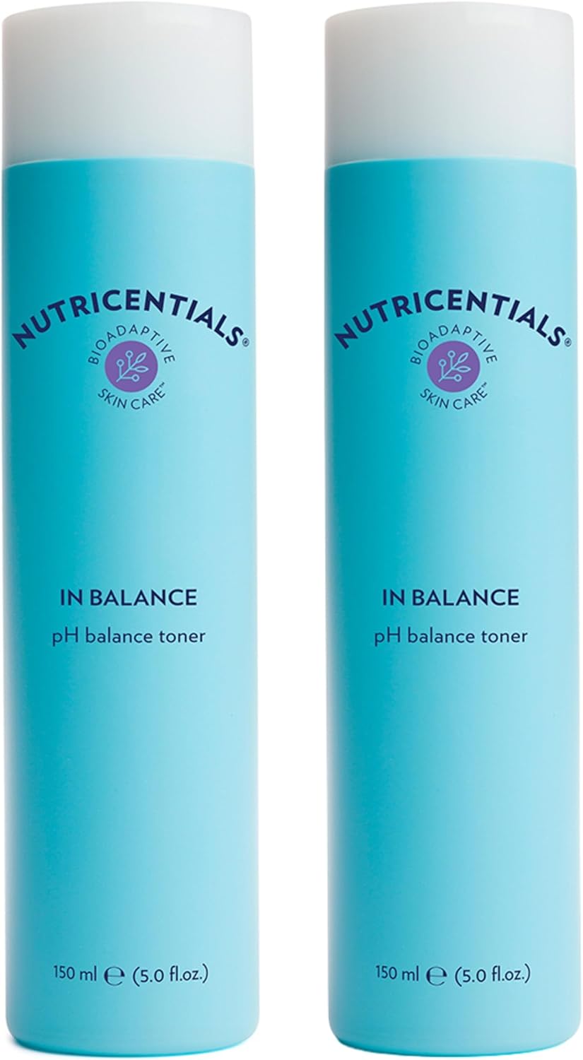 NuSkin Nutricentials in Balance pH Balance Toner | Toner with Bioadaptive Botanicals | Reduces Pores & Restores pH | Perfect After Removing Makeup to Help Your Skincare Routine | 150ml | 2 Pack