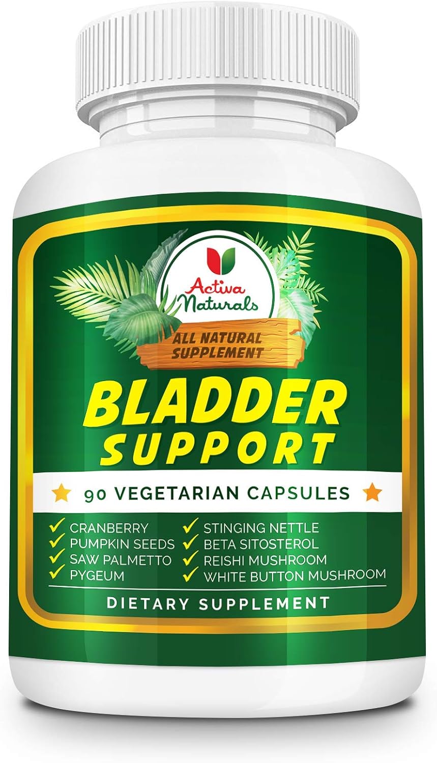 Saw Palmetto Supplement, Bladder Health Support Vitamins with Beta-Sitosterol, Cranberry, Pumpkin Seeds, and White Button Mushrooms, Vegan, 90 Veggie Capsules (30 Servings)