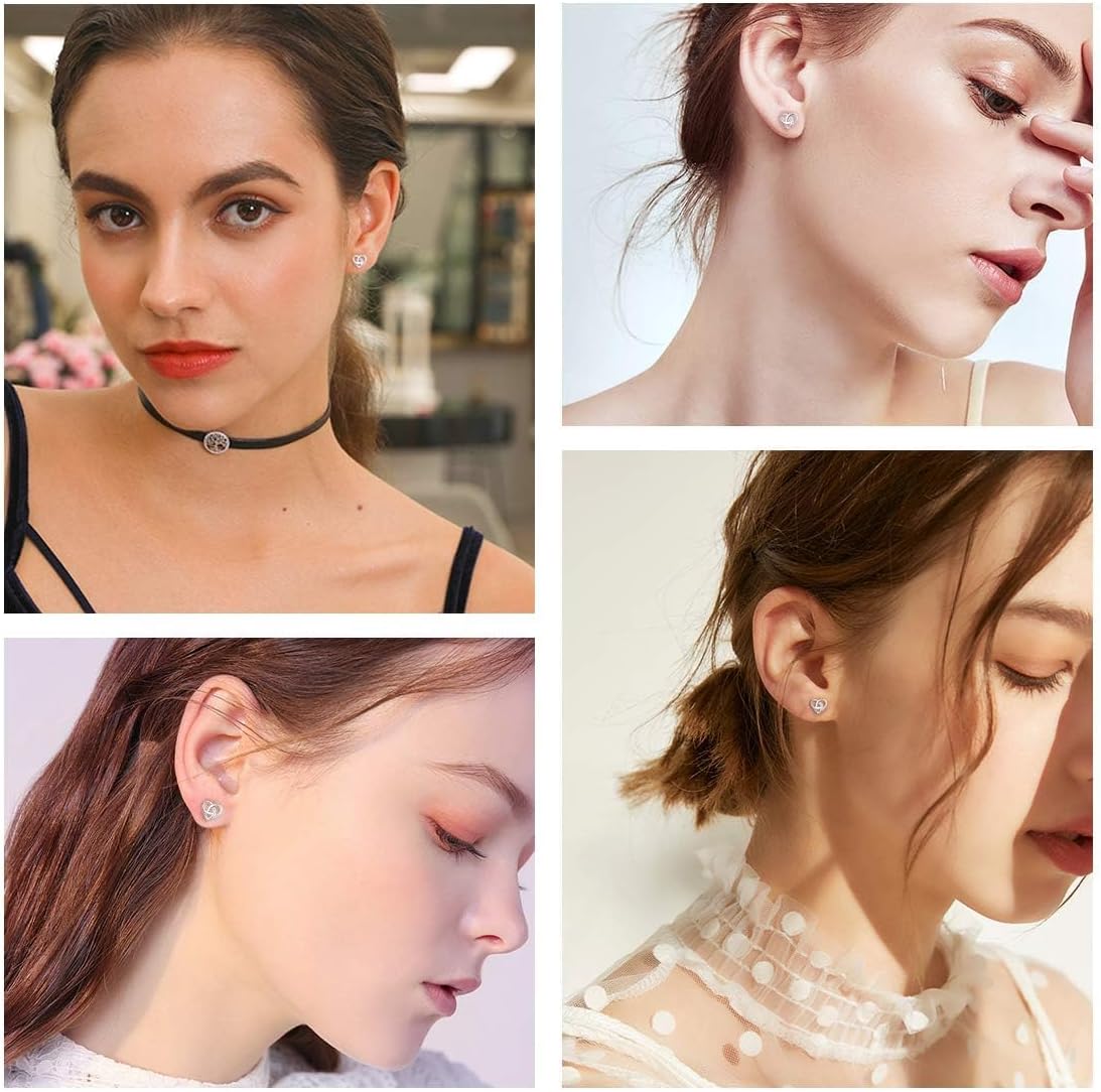 ChicSilver Celtic Earrings for Women Hypoallergenic Sterling Silver Stud Earrings, Heart/Triangle/Cross/Butterfly Knot Earrings for Women Irish Jewelry with Gift Box - Image 8