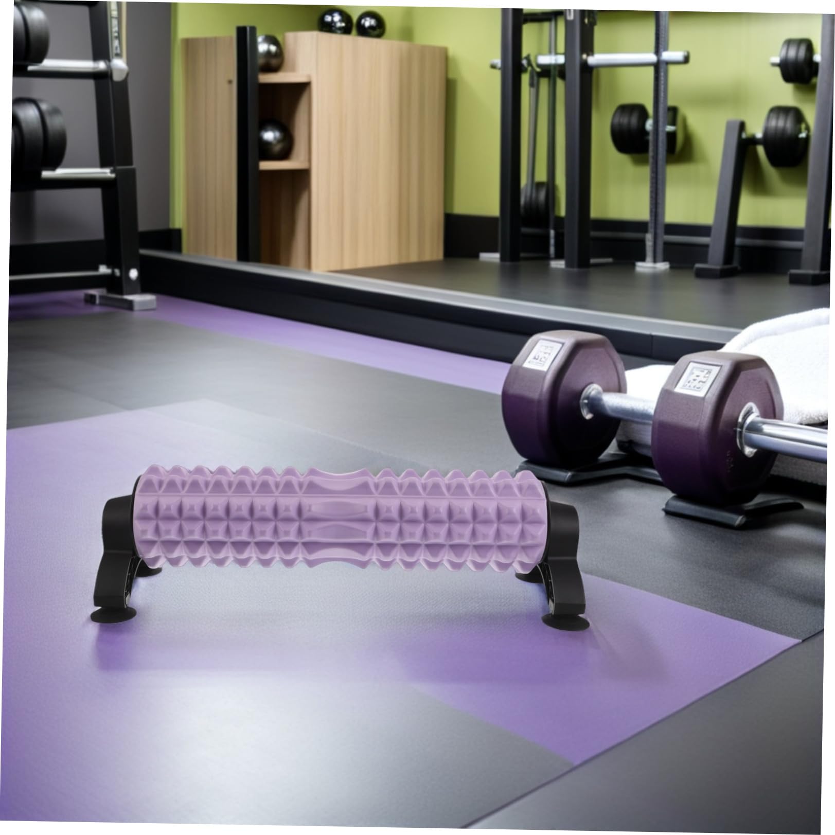 VICASKY Rullo la Flessibilità in Schiuma Solido con Supporto per Massaggio Muscolare Schiena e Gambe per Fitness e Yoga